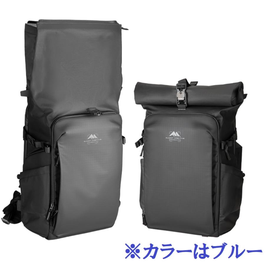 Summit Creative (サミットクリエイティブ) メトロポリス 32L ロールトップ バックパック ブルー / カメラバッグの画像