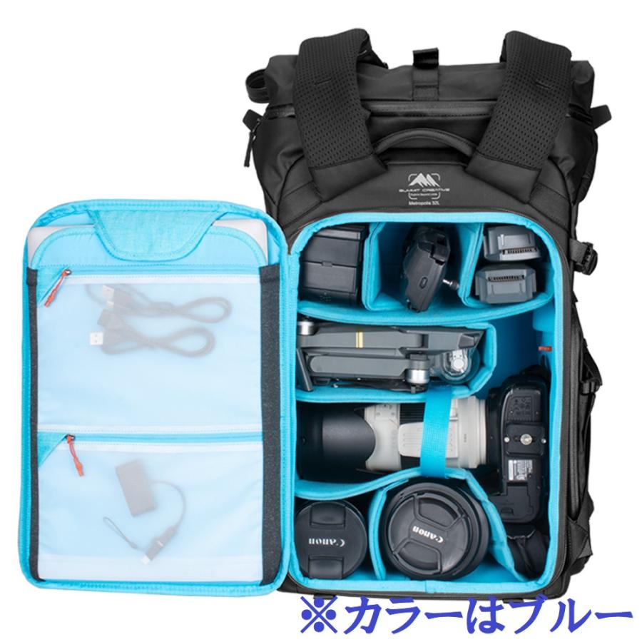 Summit Creative (サミットクリエイティブ) メトロポリス 32L ロールトップ バックパック ブルー / カメラバッグの画像