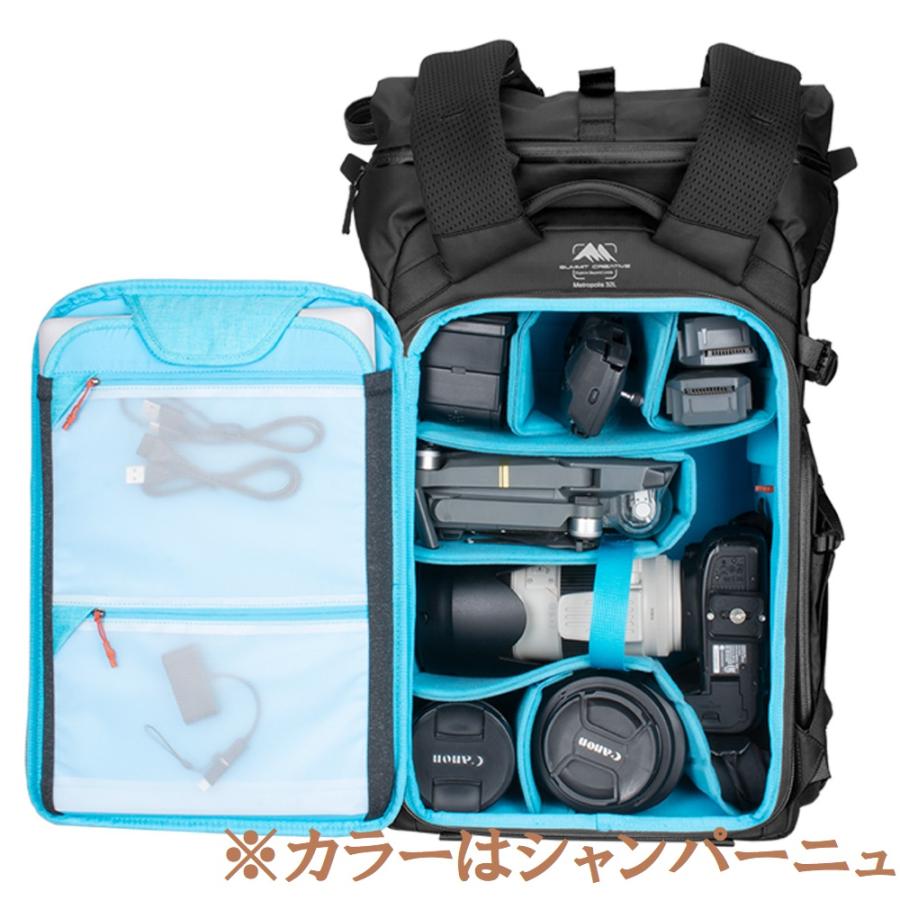 Summit Creative (サミットクリエイティブ) メトロポリス 32L ロールトップ バックパック シャンパーニュ / カメラバッグ_7