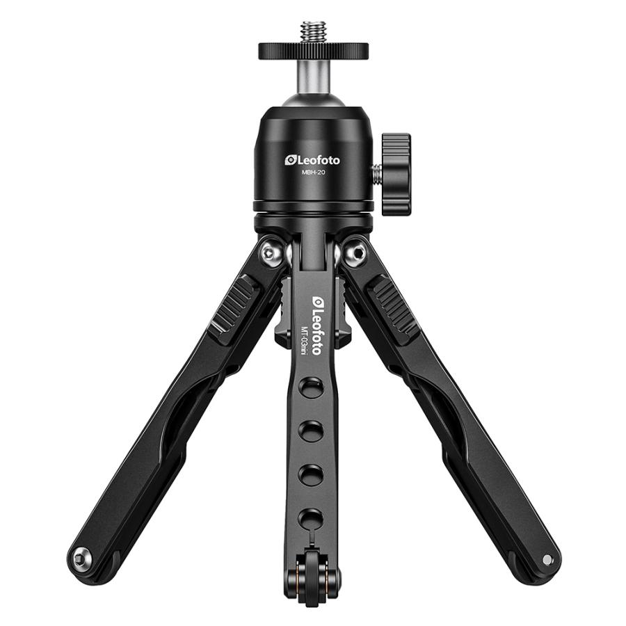 ポケット三脚 Leofoto (レオフォト) MT-03mini+MBH-20 ブラック 堅牢