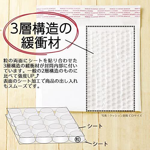 アイ・エス クッション封筒 CDサイズ 対応 白 100枚 CEN-CD-100|loccitane|06