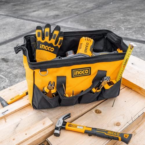 INGCO ツールバッグ 工具用道具袋 工具入れ 多機能 長さ約40CM 大容量 防水 ペグケース ツールケース ショルダーベルト付き HTBG|loccitane|07