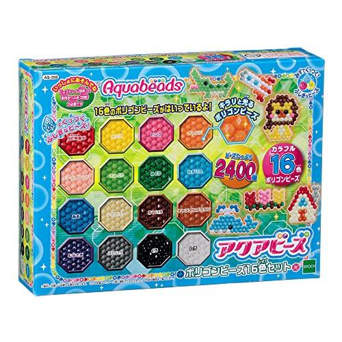 アクアビーズ ポリゴンビーズ16色セット アクアビーズアート☆ビーズトレイ AQ-77【セット買い】|loccitane|02