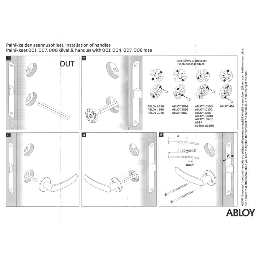 ASSA レバーハンドル ゴールド色 | ABLOY | 06