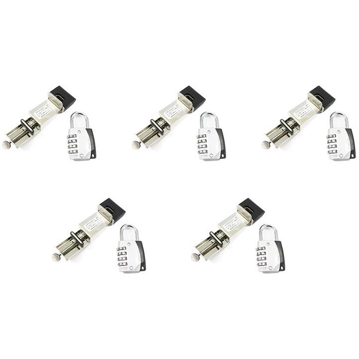 ドアジョイナー＋符号南京錠付 扉厚40MM用　5個セット | 