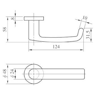 MIWA LA/MA用　レバーハンドル　31型GD色 | 美和ロック | 01