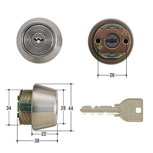 MIWAU9-LSP交換シリンダー（シルバー色） | 美和ロック