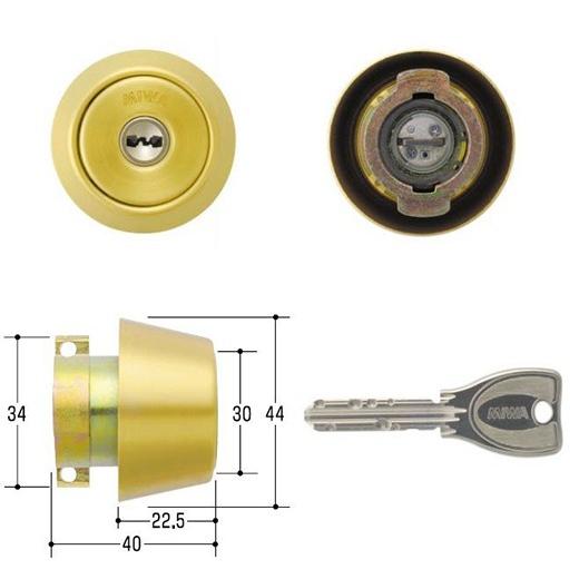 MIWA PRシリンダー（LA/MA・LASP・DA）ゴールド色 | 美和ロック | 01