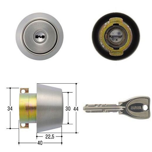 MIWA PRシリンダー（LA/MA・LASP・DA）シルバー色　キー5本付 | 美和ロック | 01