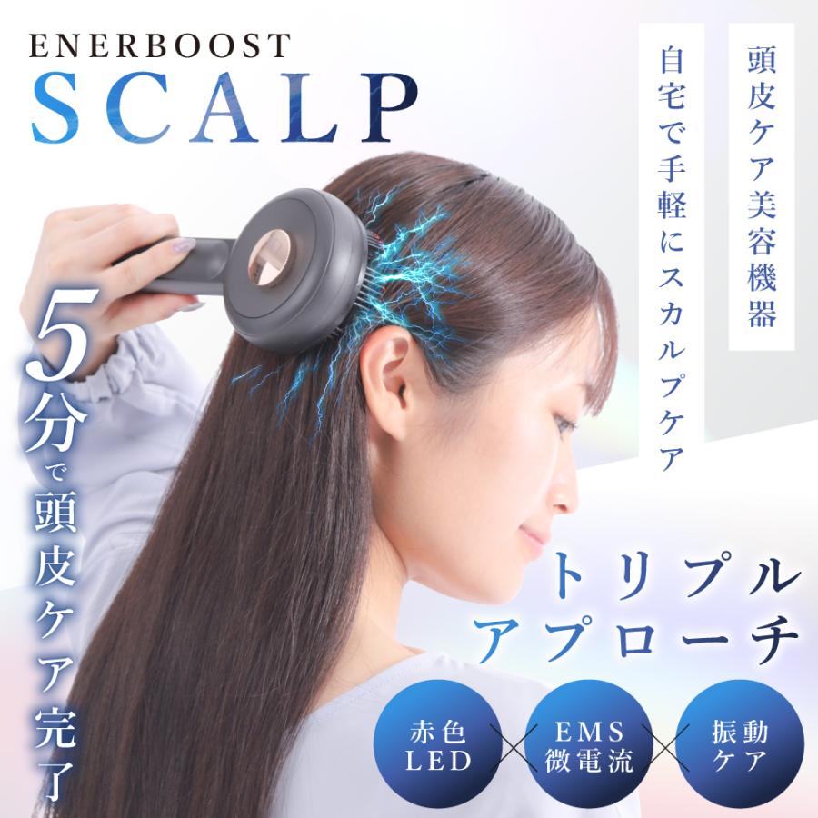 ヘッドスパEMS 電気ブラシ 頭皮ケア デバイス LED光＆EMS微振動搭載