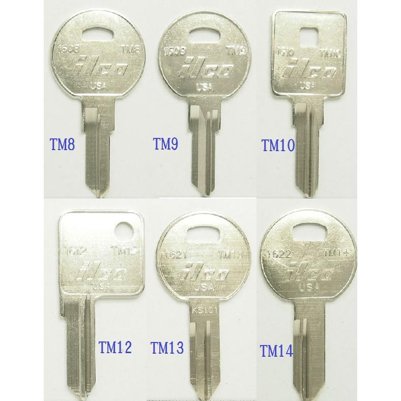 TMSET-ILCO TRIMARKトライマーク ブランクキー18種類各1本セット 合鍵