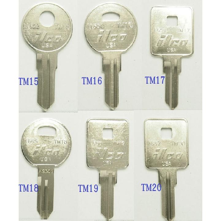TMSET-ILCO TRIMARKトライマーク ブランクキー18種類各1本セット 合鍵