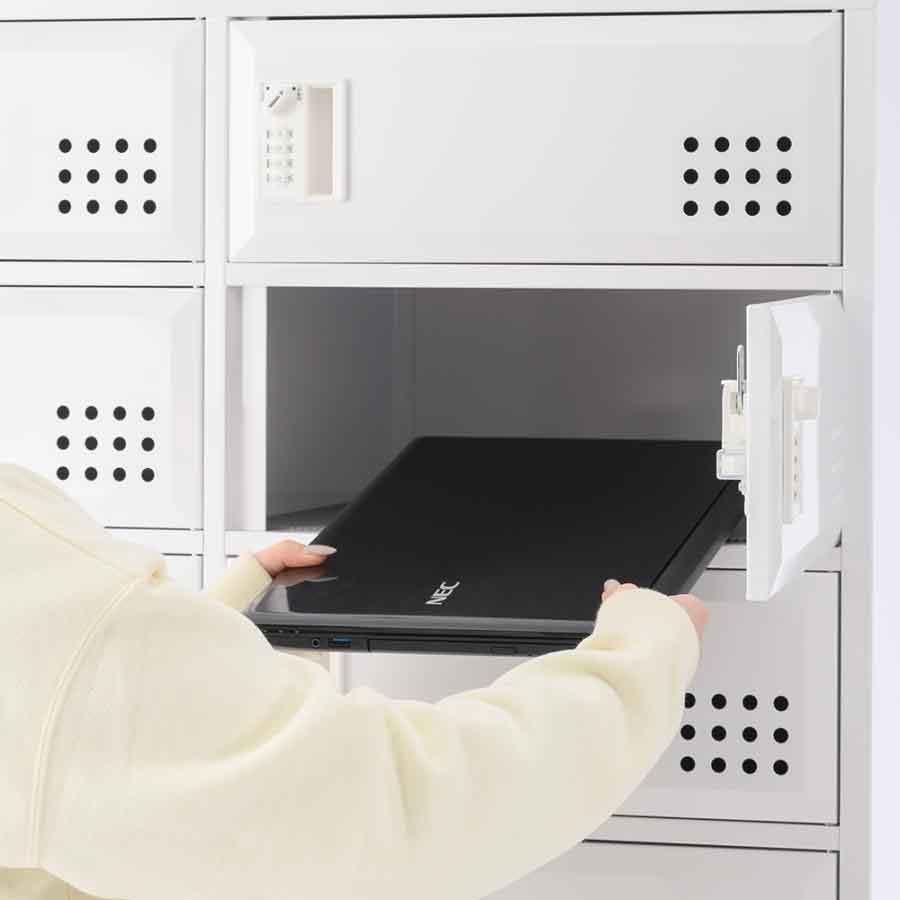 Note PC model（2列8段）シリンダー錠 NNMS-208 国産 ロッカー 鍵付き おしゃれ シンプル スタイリッシュ 　nnms-208_1