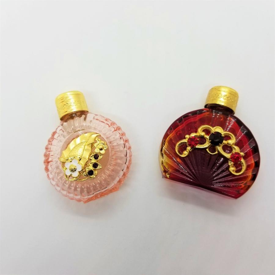 【ボヘミア香水瓶】2個セット　ピンク＆レッド｜lockheart｜02
