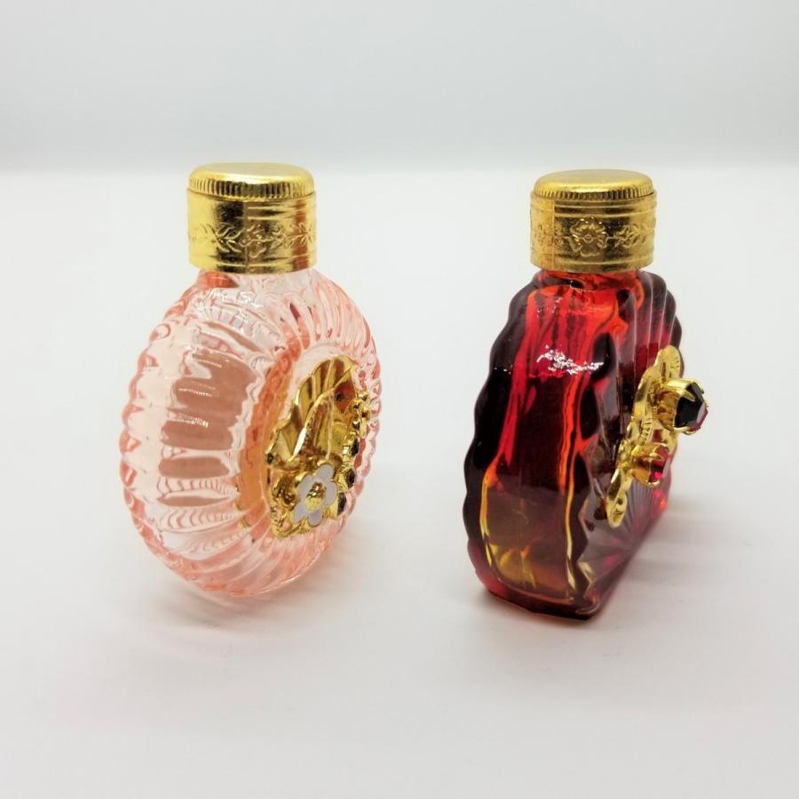 【ボヘミア香水瓶】2個セット　ピンク＆レッド｜lockheart｜04