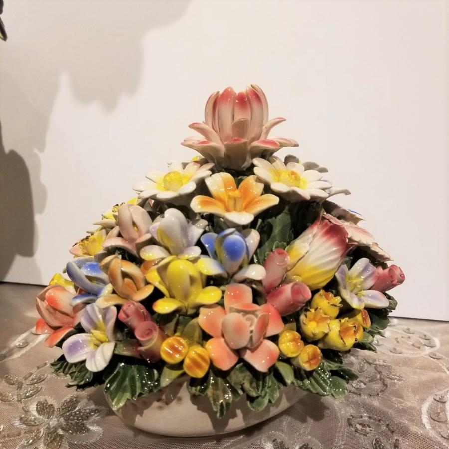 イタリア製陶花 カラフルバスケット : ロックハート城ショップ - 通販