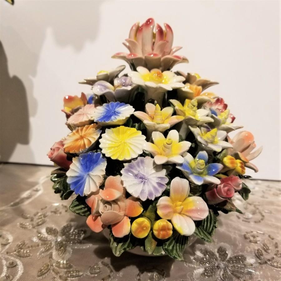 イタリア製陶花 カラフルバスケット : ロックハート城ショップ