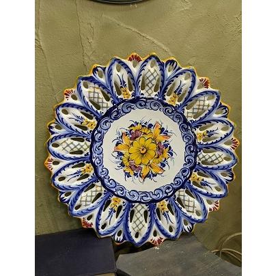 ポルトガル製　大皿　3枚セット　アルコバサ　アルコバッサ ヨーロッパ ポルトガル アルコバッサ 飾り皿 花柄 インテリア