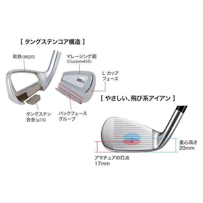 PRGR プロギア 02 アイアン 5本(6番〜P)セット ダイナミック