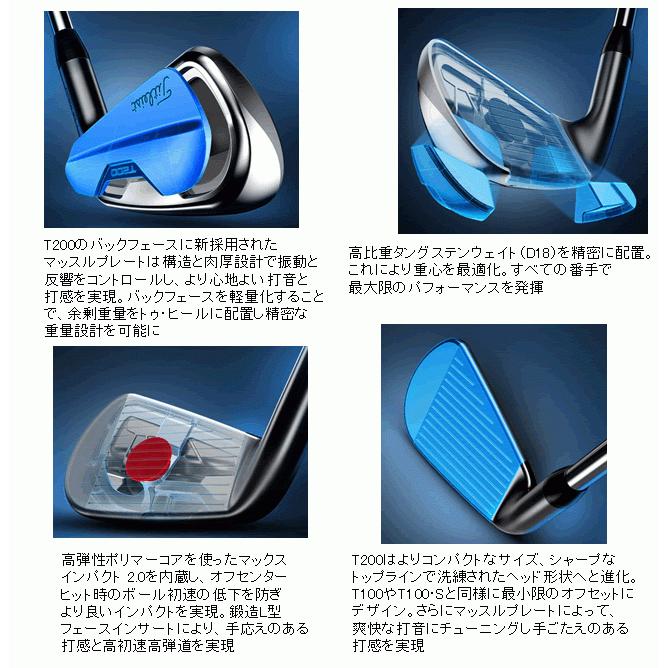 沸騰ブラドン タイトリストT200 アイアン5本 N.S. PRO 105T S