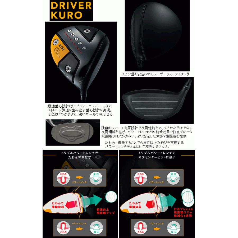即日発送】 ぶぶぶオノフ オノフ KURO ドライバー ロフト9.5度 SHINARI