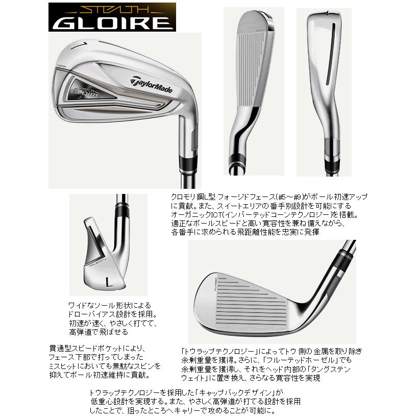 テーラーメイドステルスグローレアイアン6〜P NS790 フレックスS