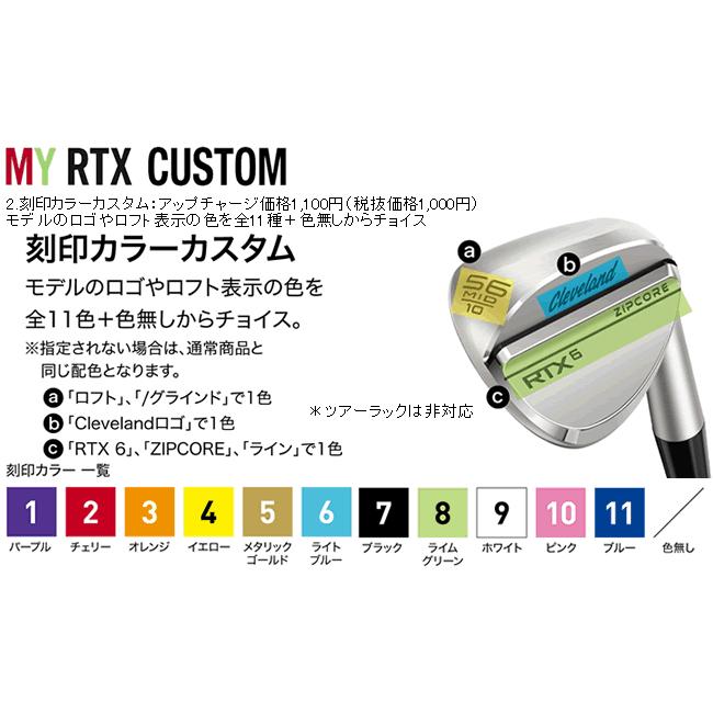 クリーブランド　RTX6　ウエッジ　プロジェクトX　シリーズ　ツアーサテン　刻印カラー/バックフェース or オウンネーム　ハドラス　日本仕様｜lockon｜07