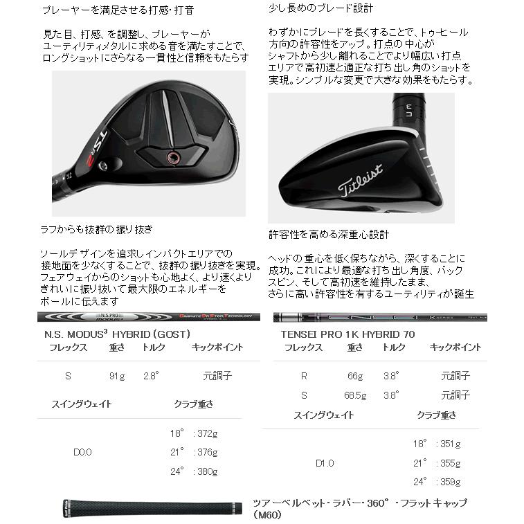 Titleist レフティ タイトリスト TSR2 ユーティリティ メタル NSプロ 