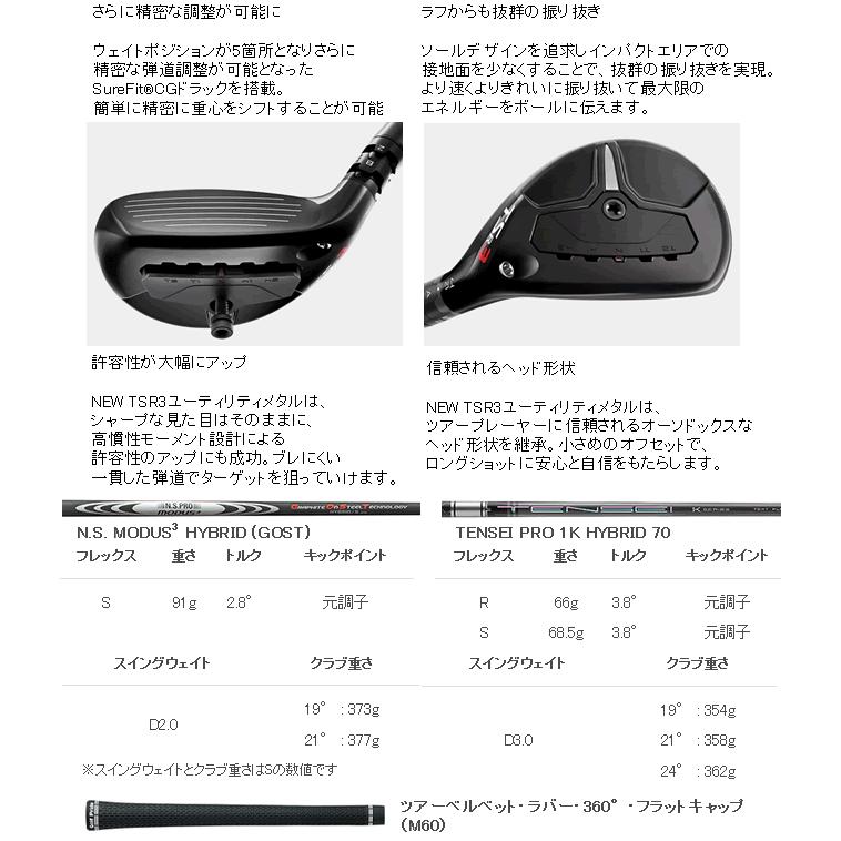 Titleist レフティ タイトリスト TSR3 ユーティリティ メタル テンセイ 