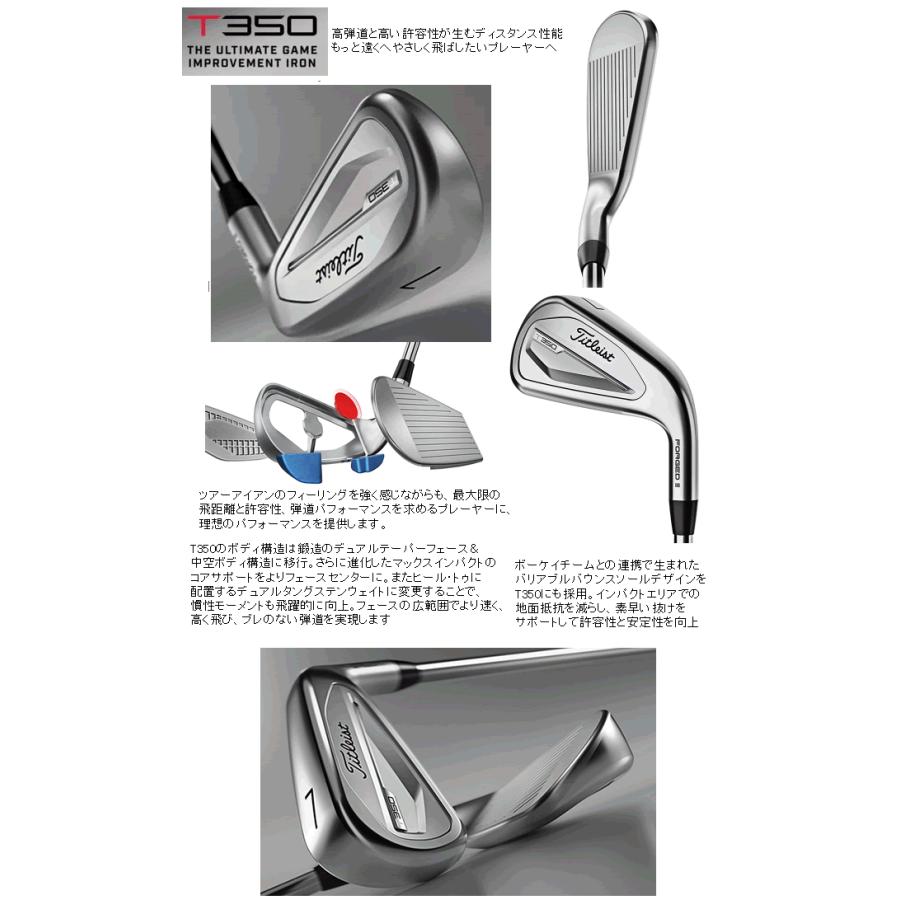 タイトリスト T350(23) アイアン 6本(6番〜9番・P・W48)セット NSプロ 