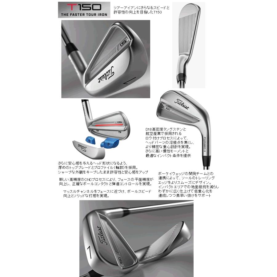 レフティ タイトリスト T150(23) アイアン 単品 4番 W プロジェクトX 