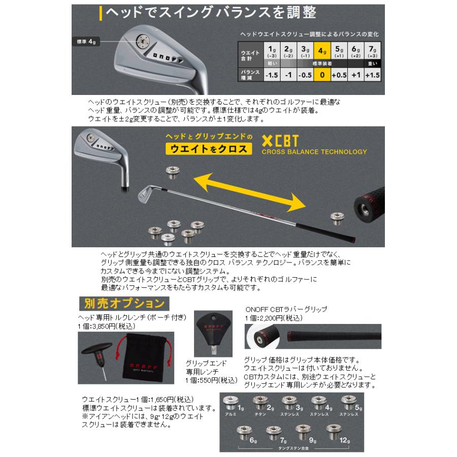 グローブライド　オノフ　クロ　アイアン　5本(6番〜P)セット　プロジェクトX　LZシリーズ　カスタムモデル　日本仕様　24年　ハドラス｜lockon｜03