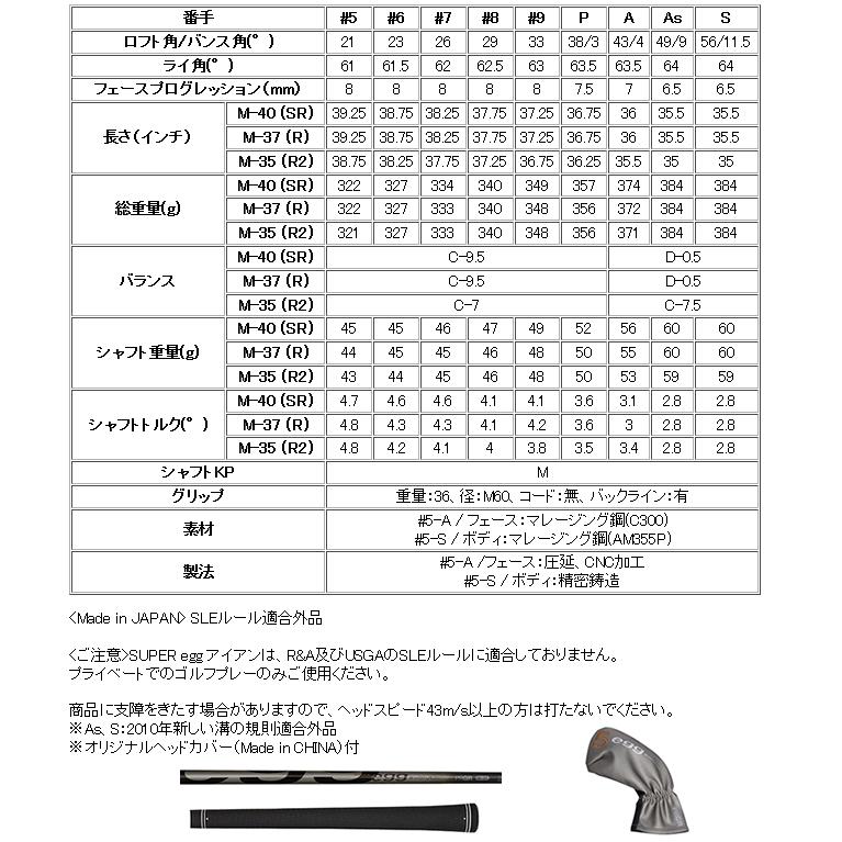プロギア スーパーエッグ アイアン 単品 5番 6番 専用カーボンシャフト 高反発(Hi-COR)モデル 24年 ハドラスコーティングの画像