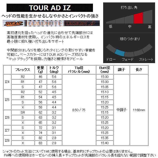 値下げ！アストロツアー VIII 9° TourAD IZ-5S ツアーAD IZ 5S ドライバー用シャフト