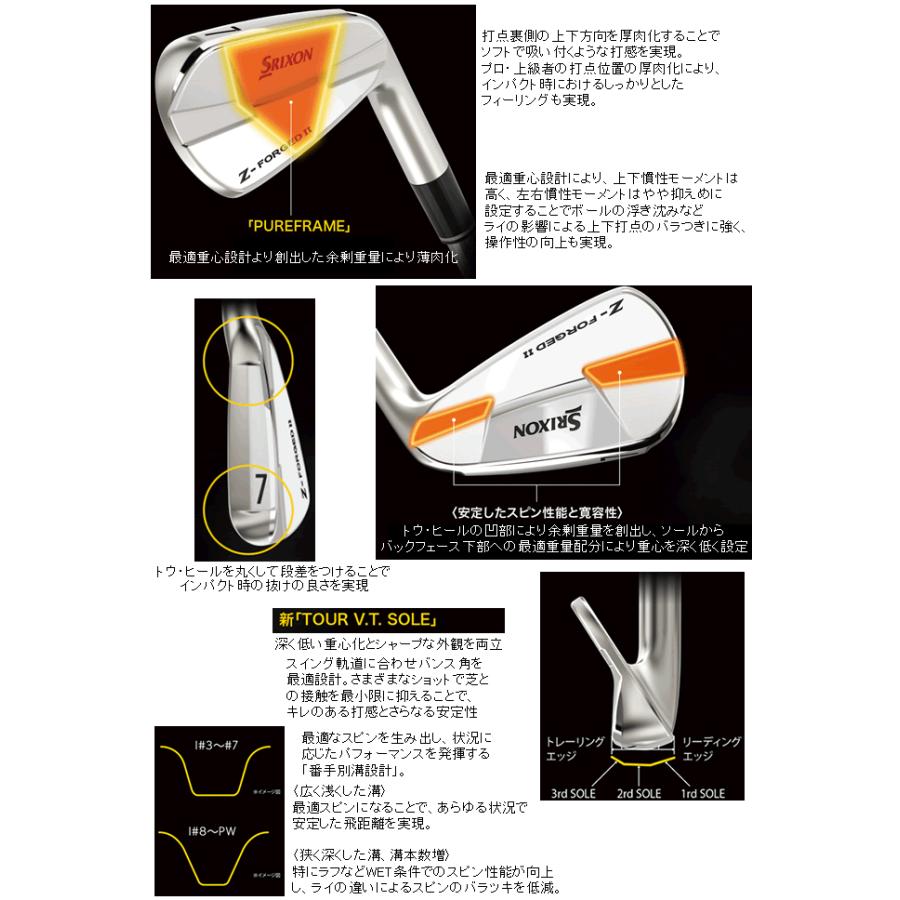 スリクソン Z-FORGED II、zxi7 コンボセット SRIXON スリクソン ZXi-7/Zフォージド2 コンボアイアン 6本(5番〜P 他