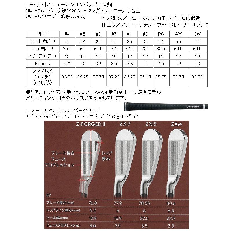 スリクソン ZXi-7 アイアン 5本(5番〜9番 or 6番〜P or 7番〜A 他構成)セット モーダス3 105・110・115・120・125シリーズ/刻印色カスタム ハドラスの画像