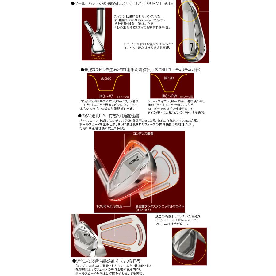 SRIXON スリクソン ZXi-5 アイアン 5本(5番〜9番 or 6番〜P 7番〜A 他