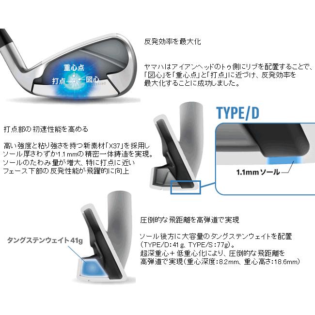 YAMAHA ヤマハ インプレス ドライブスター タイプD アイアン 7本