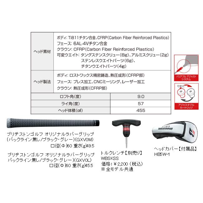 TOUR B ブリヂストンゴルフ BX1 LS ドライバー ツアーAD FI/GC/VF/aG33