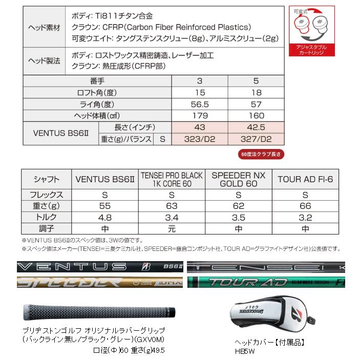 ブリヂストンゴルフ　BX1　ST　フェアウェイウッド　VENTUS BS6IIカーボンシャフト　25年モデル　ハドラスコーティング_3