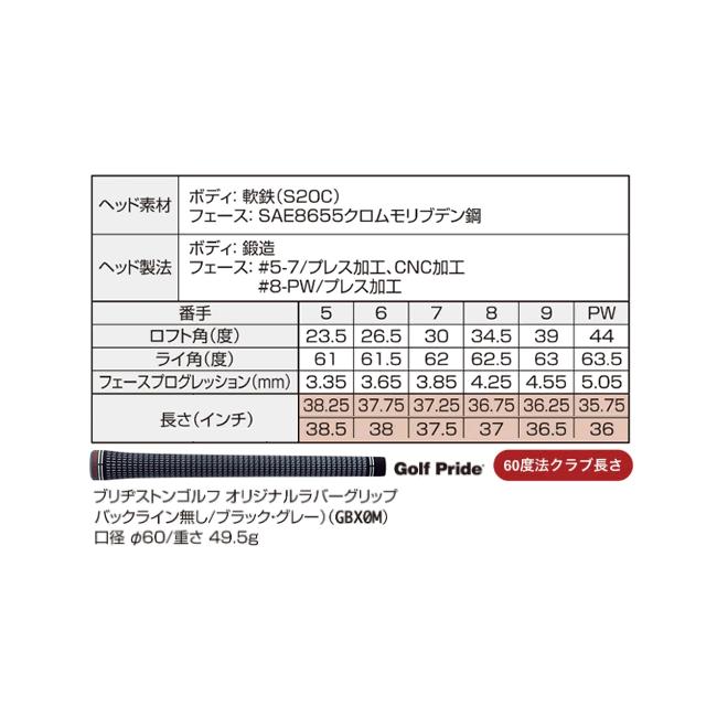 ブリヂストンゴルフ 258CBP/241CB コンボアイアン 6本(5番〜P)セット NSプロ ゼロス7/8シリーズ カスタムモデル 24年/25年モデル ハドラスの画像