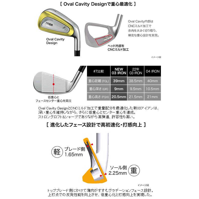 PRGR 03 アイアン 2025 6本（6-A）セット 850 neo S PRGR（プロギア） 03 アイアン 単品 5番 6番 NS850NEO スチール