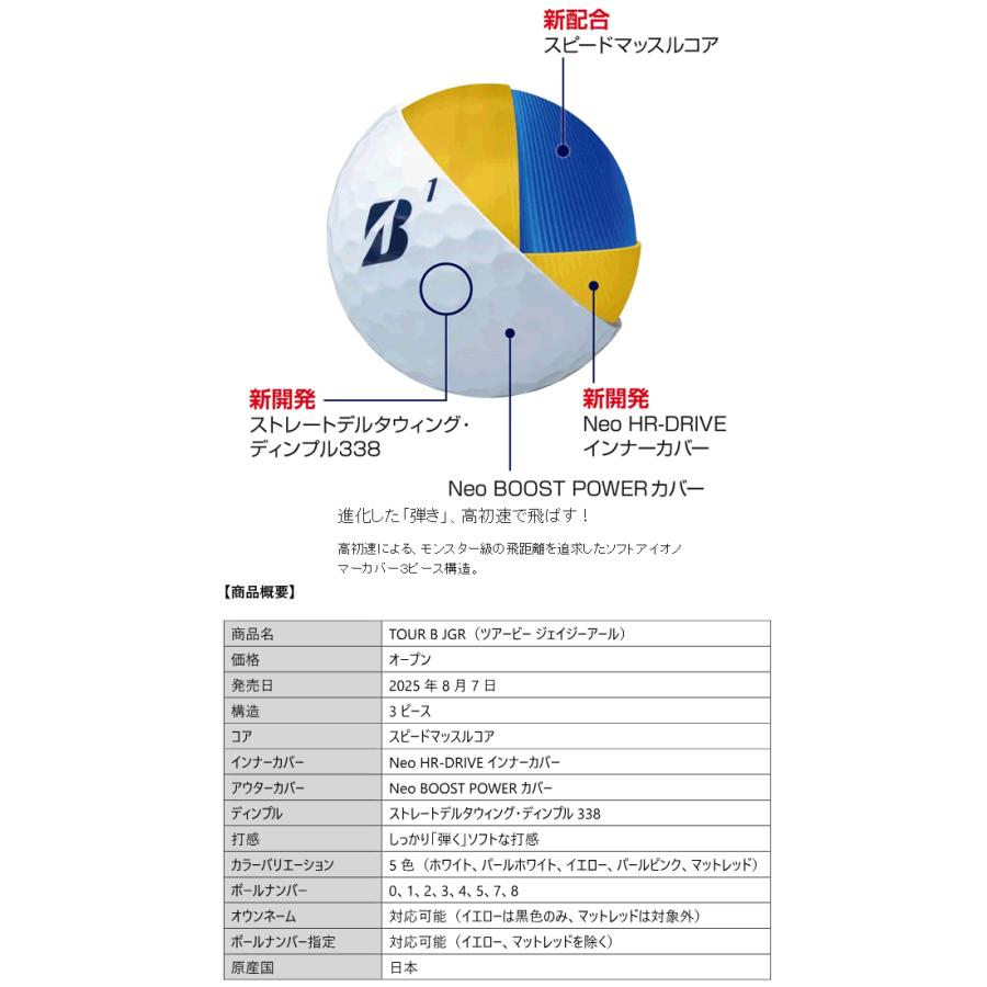 TOUR B ブリヂストンゴルフ ツアーB JGR ボール 25年モデル : ロック