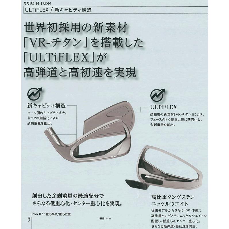ゼクシオ14　アイアン　4本(6番〜9番 or 7番〜P or 8番〜A or 9番〜S　他)セット　MP1400/スピーダーNX　DST　for　XXIOカーボン　長さ調整　25年　ハドラスの画像
