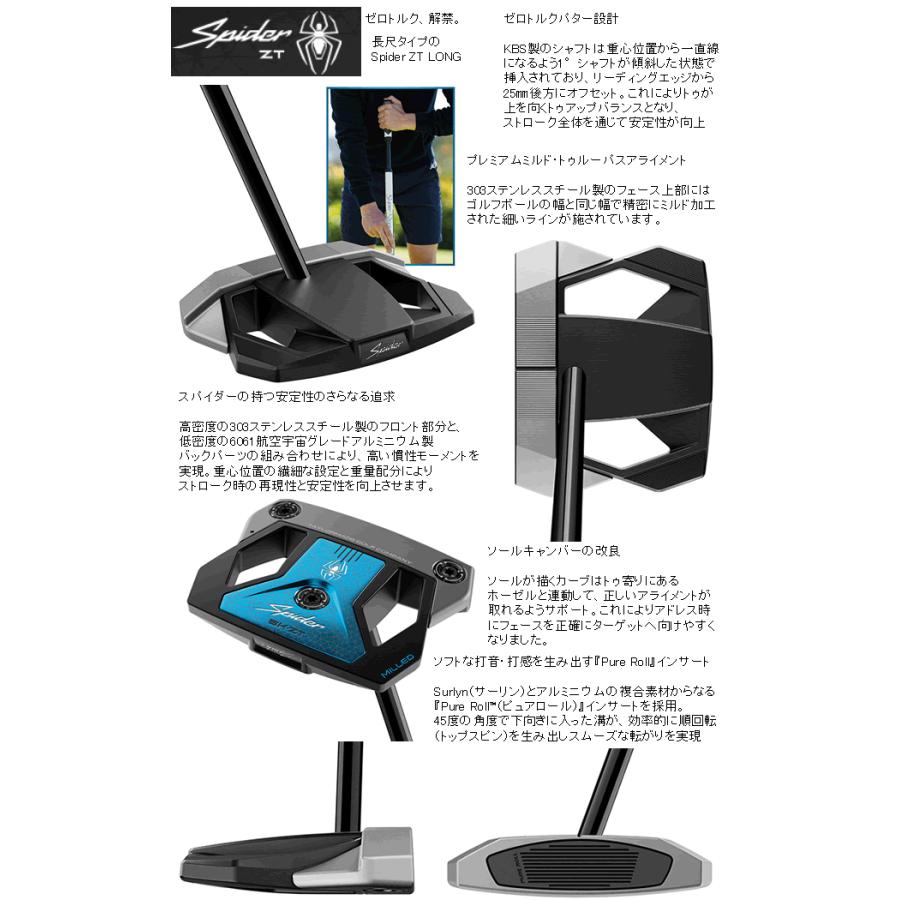 テーラーメイド　スパイダー ZT 38インチ 中尺　パター TaylorMade 先行予約(再販) テーラーメイド スパイダー ZT