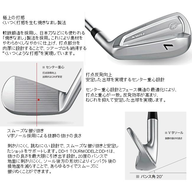 YAMAHA（ヤマハ） RMX DD-1 ツアーモデル アイアン 単品 4番 5番 NS