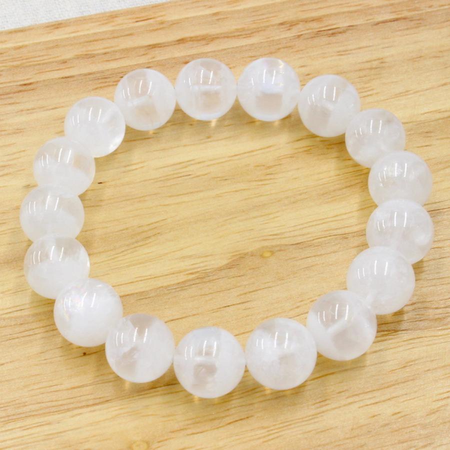ホワイトファントムクォーツ ブレスレット 12mm 天然石☆内径17cm 