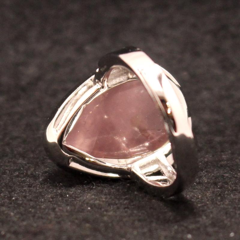 ローズクオーツ リング 指輪 18mm×13mm 天然石☆フリーサイズ リング