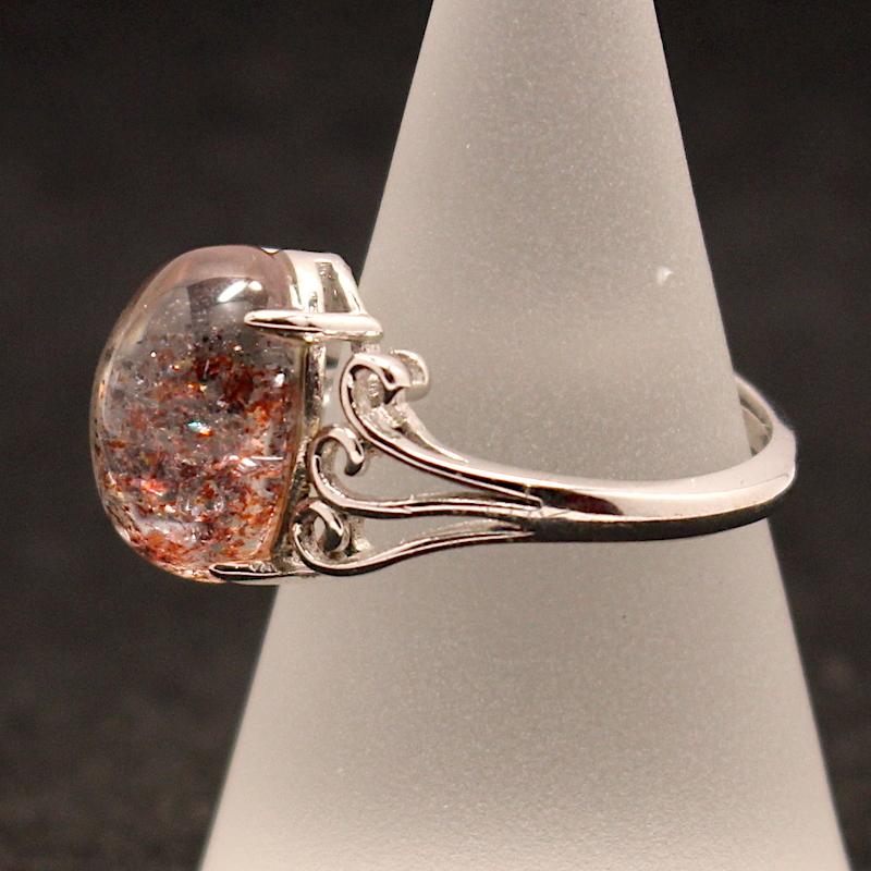 スーパーセブン リング 指輪 13mm×10mm 天然石☆リングサイズ調整可