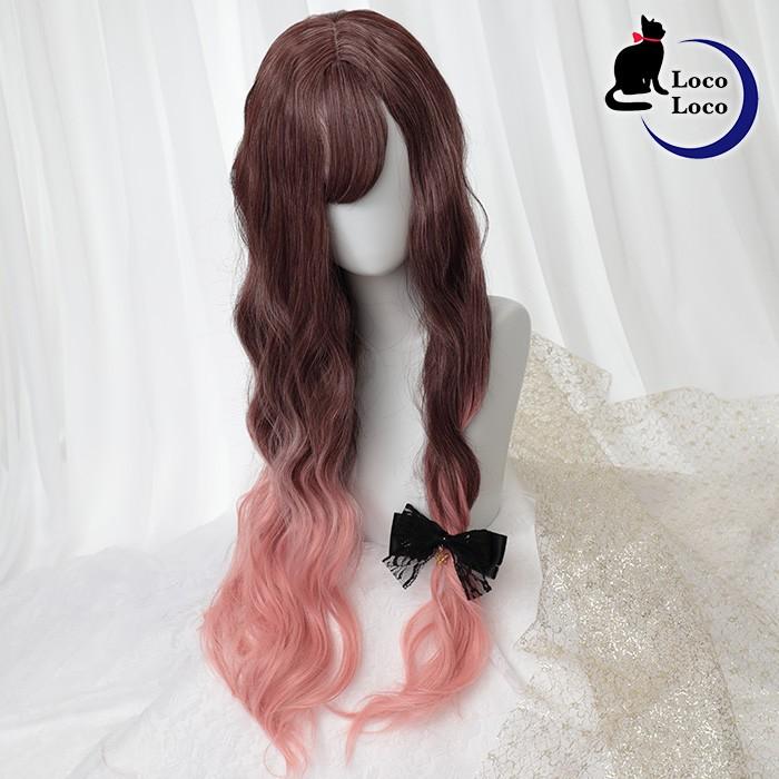 即納 ウィッグ ロング ブラウン レッド ピンク グラデーション ゆるウェーブ 赤毛 かつら コスプレ ゆめかわいい ハロウィン 仮装 送料無料 Locoloco Mrwigys186 Loco Loco 通販 Yahoo ショッピング